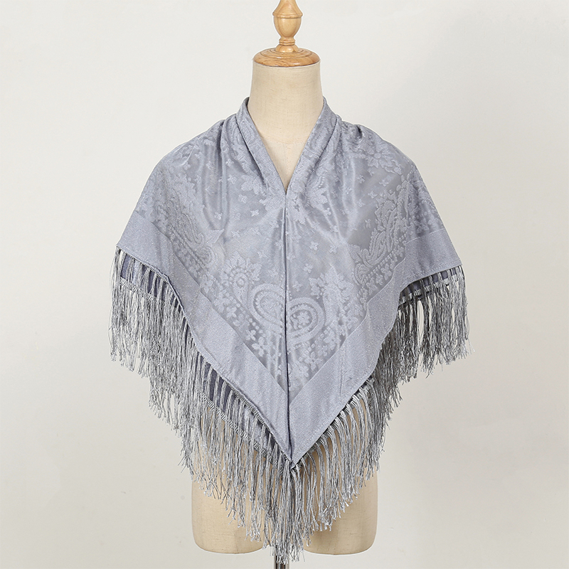 2024 luxe soie broderie fleurs châle glands écharpe pour femmes conception Hijab enveloppes dame foulards foulard Echarpe