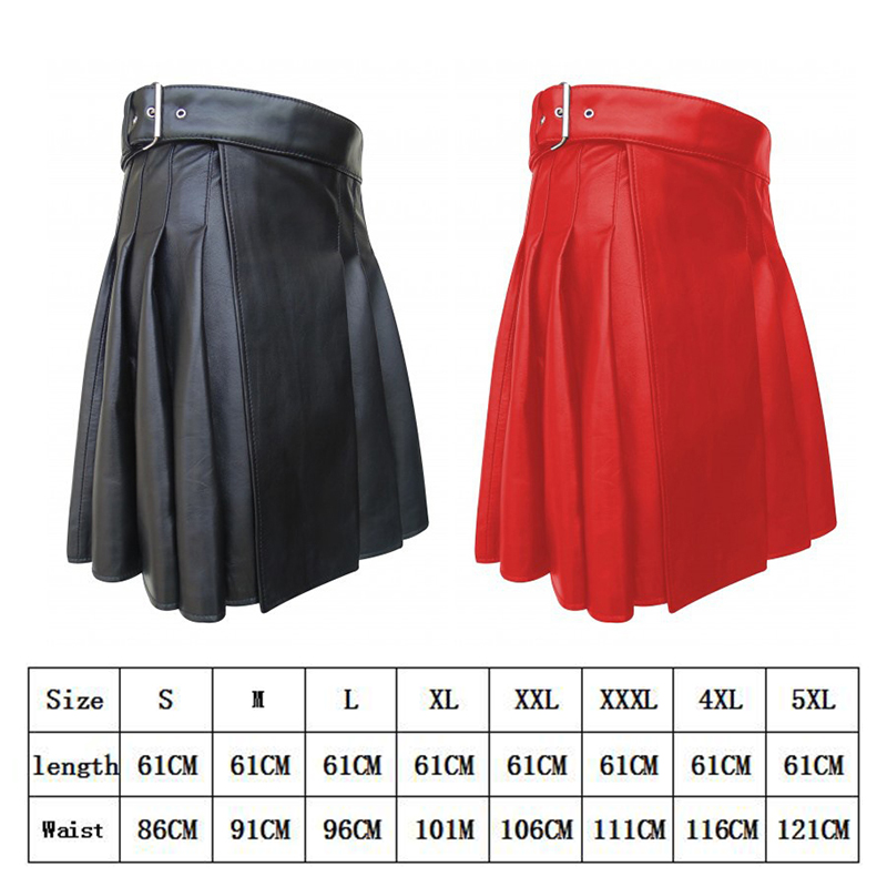 Jupe plissée traditionnelle pour hommes, grande taille, ceinture en cuir solide, style, unisexe, festival, fête, robe de paupières, 5XL