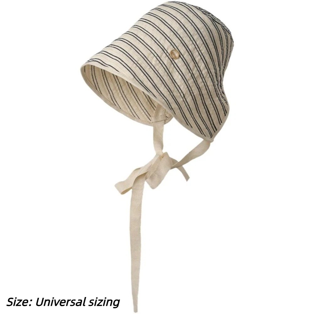 Chapeau de pêcheur tendance à rayures pour femme, respirant, à large bord, chapeau de soleil d'été polyvalent, casquette de pêcheur protectrice contre le soleil