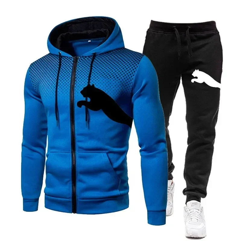 Ensemble sweat-shirt à capuche pour hommes, ensemble sweat-shirt à capuche + pantalon, vêtements de sport, de course et de loisirs, automne et hiver 2025
