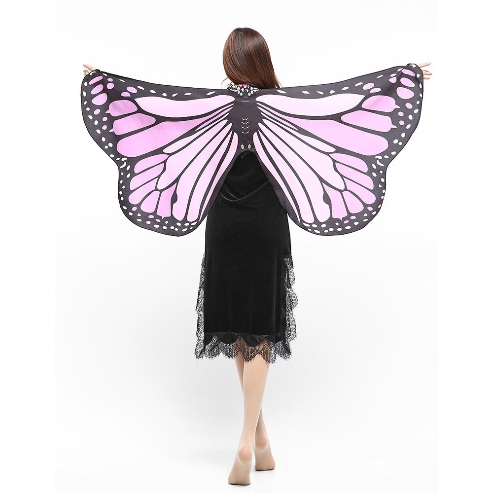 Cape papillon en polyester pour femme, ailes de papillon, déguisement de scène, châle, Everak, costume de paupières, 150x70cm, 1PC