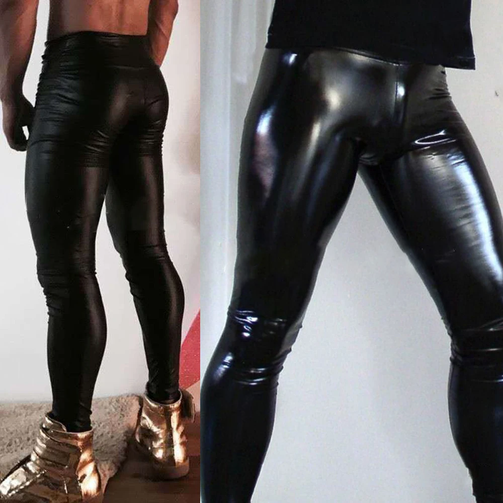 FJJJM-Legging long en similicuir, pantalon slim, coupe slim, durable, mode