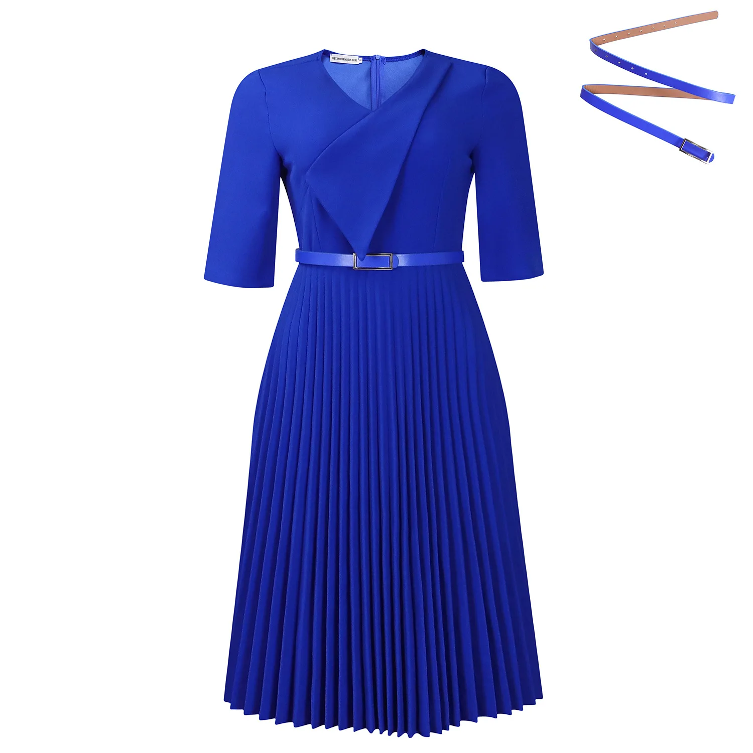 Robe plissée mi-longue en polyester à manches courtes et col en V pour femmes, vêtements africains, robe élégante, fête de mariage, été, Dashiki, 2025