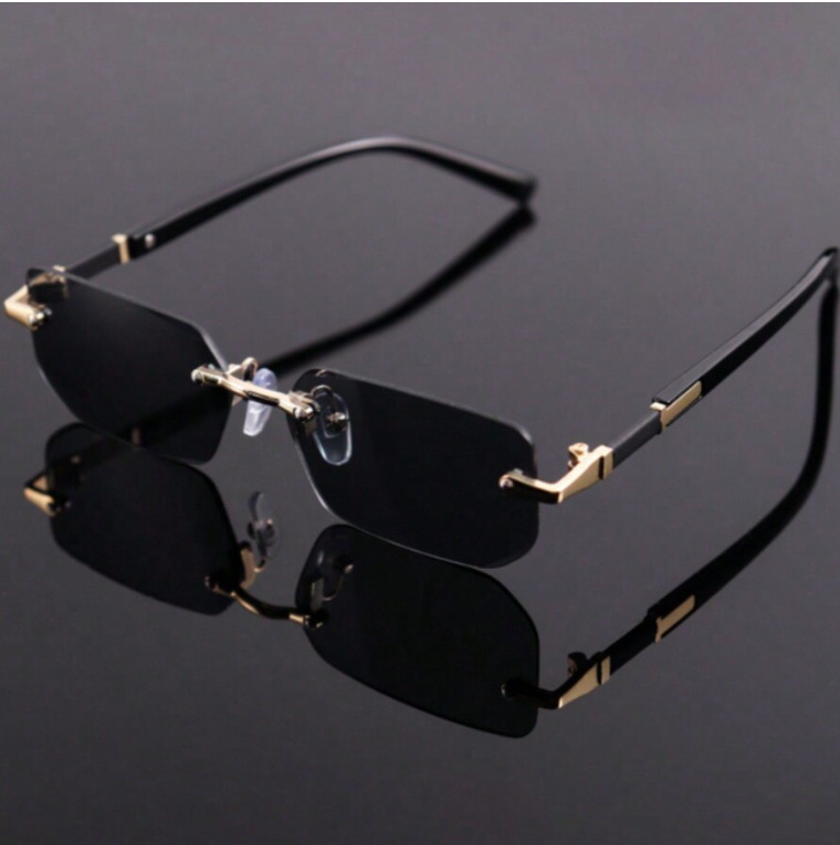 Lunettes de soleil rectangulaires sans bords, mode populaire pour femmes et hommes, petites lunettes de soleil carrées pour femmes et hommes, Oculos de voyage d'été