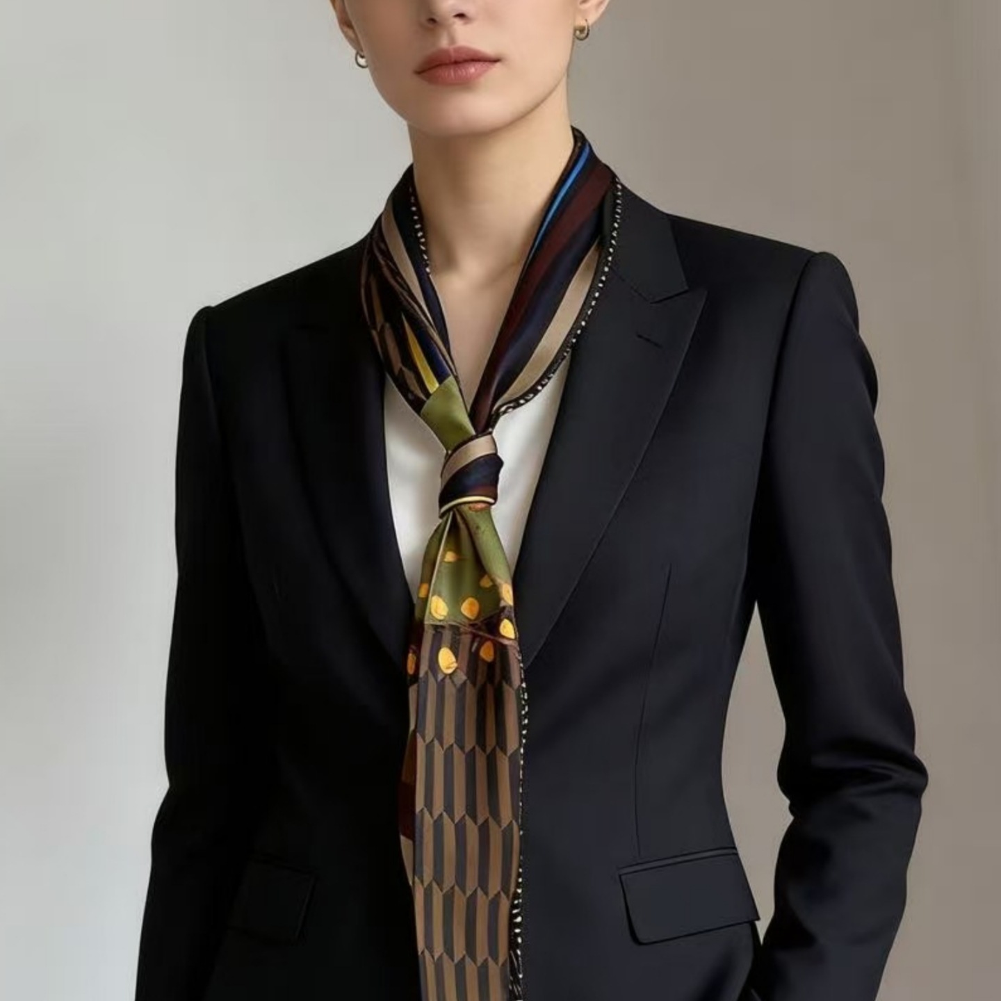 Foulard en soie biaisé imprimé de luxe pour femme, ruban long pour cheveux, cravate, foulard pour sac à main, foulard fin en satin, ceinture en jean