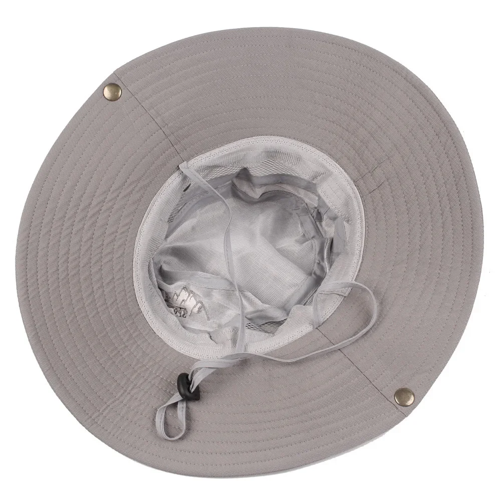 Chapeau seau d'été pour hommes, Protection UV en plein air, à large bord, Panama, Safari, chasse, randonnée, chapeau de pêcheur en maille, casquette de Protection solaire de plage