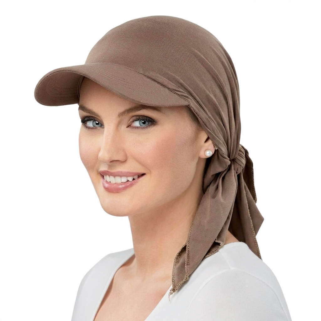 Chapeau Turban Classique Uni pour Femme, Chapeau de Soleil à Bord Courbé pour l'Extérieur, Casquette de Baseball, Chapeau Pare-Soleil, Foulard Femme