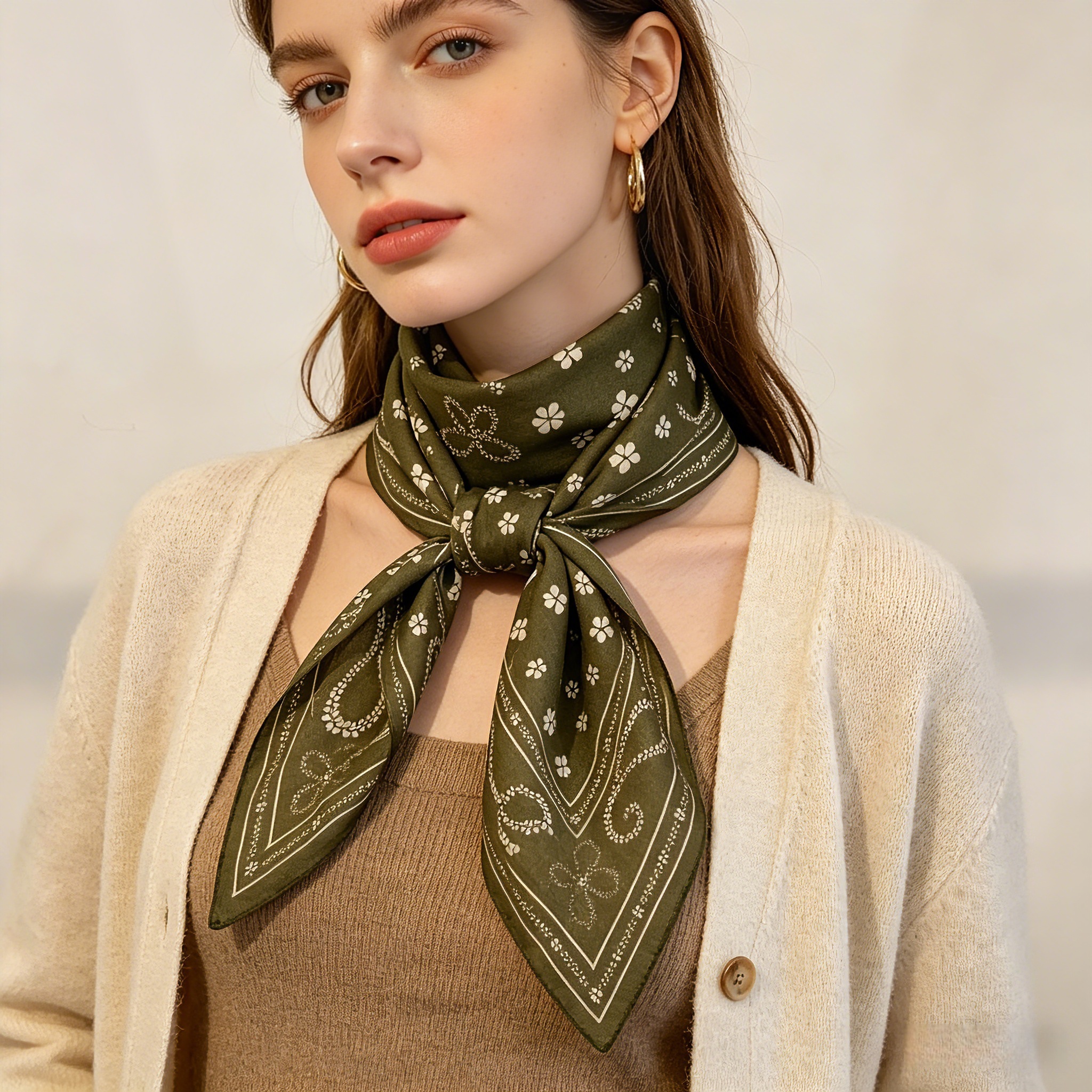 Bandanas de mode pour femmes, foulards imprimés cachemire, hijabs, bandeaux de luxe, écharpes douces pour le cou, 68 cm
