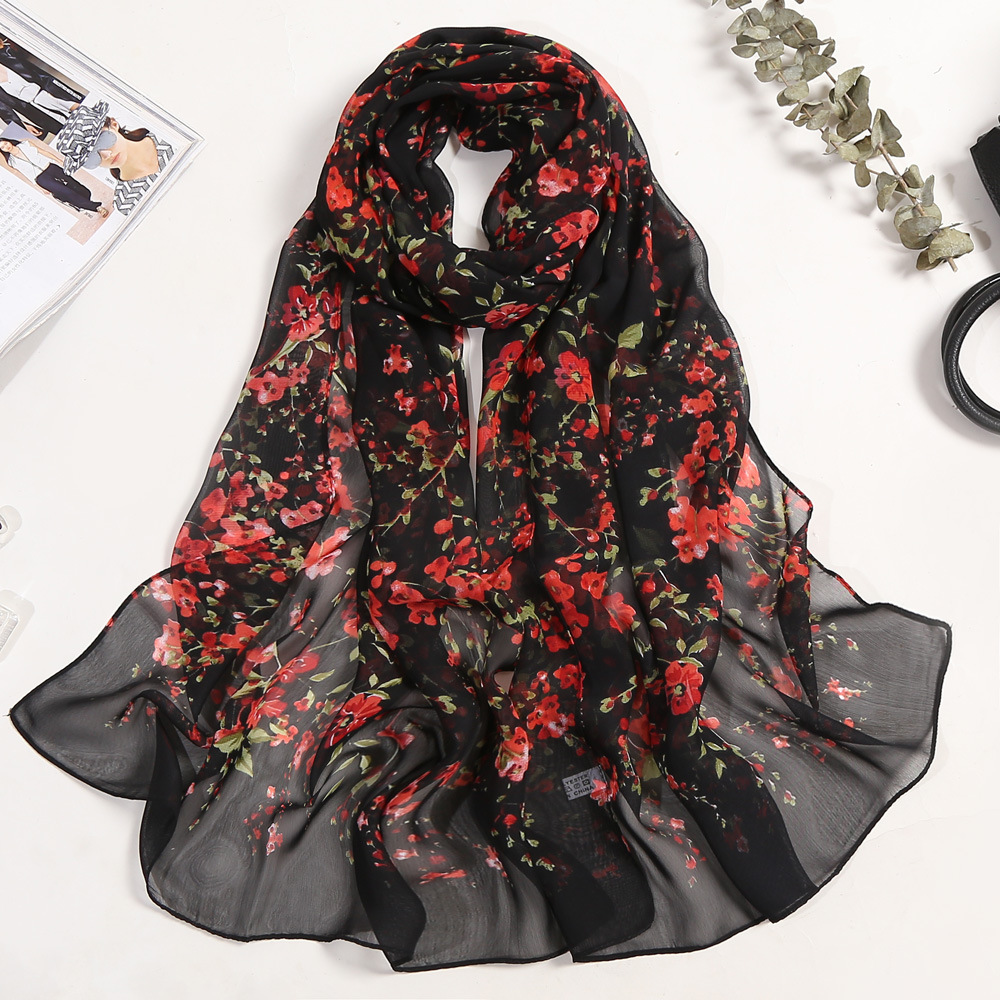 Foulard Bandana à Pois en Mousseline de Soie pour Femme, Châle Long, Turban Élégant, Complément de Protection Solaire, Écharpe de Tendance, Accessoire pour Été