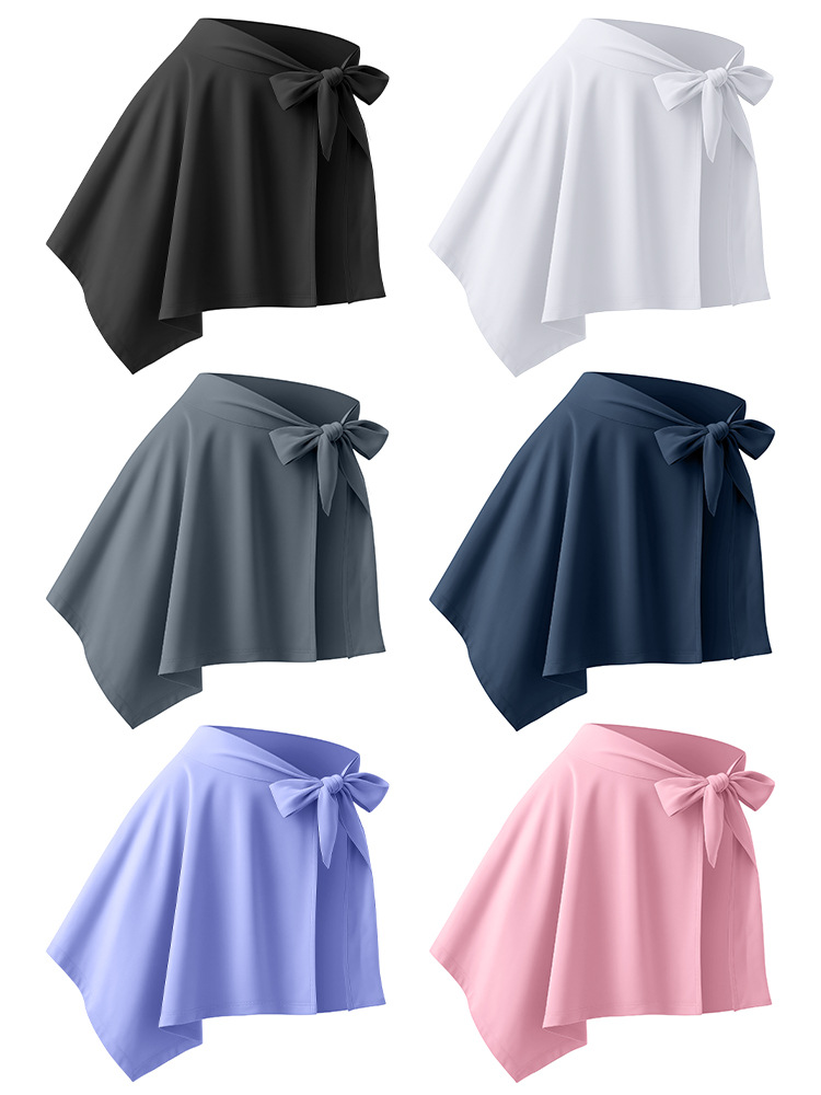 Jupe courte de yoga pour femme, jupe de sport enveloppante pour la danse et l'entraînement, jupe de pilates anti-transparence, jupe de ballet pour étudiante, jupe de gym à séchage rapide couvrant les hanches