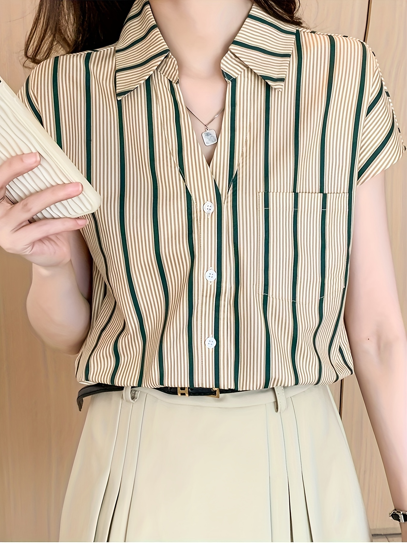Mode rayé femmes blouses nouveau printemps été dames chemises sans manches bas dessus de chemise blusa mujer