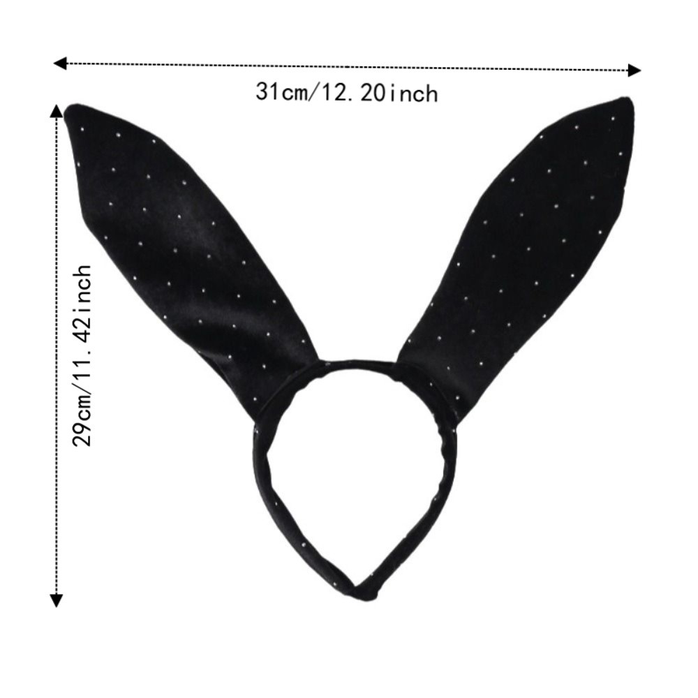 Serre-tête en velours avec grandes oreilles de lapin, accessoires photo, coiffe de fille lapin, accessoires pour cheveux noirs et violets