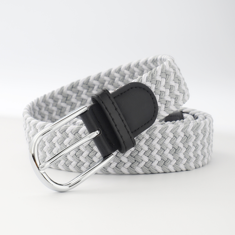 Ceinture en toile ceinture pour hommes élastique tissé ceinture élastique femmes décontracté décontracté version coréenne des étudiants boucle ardillon simple fa