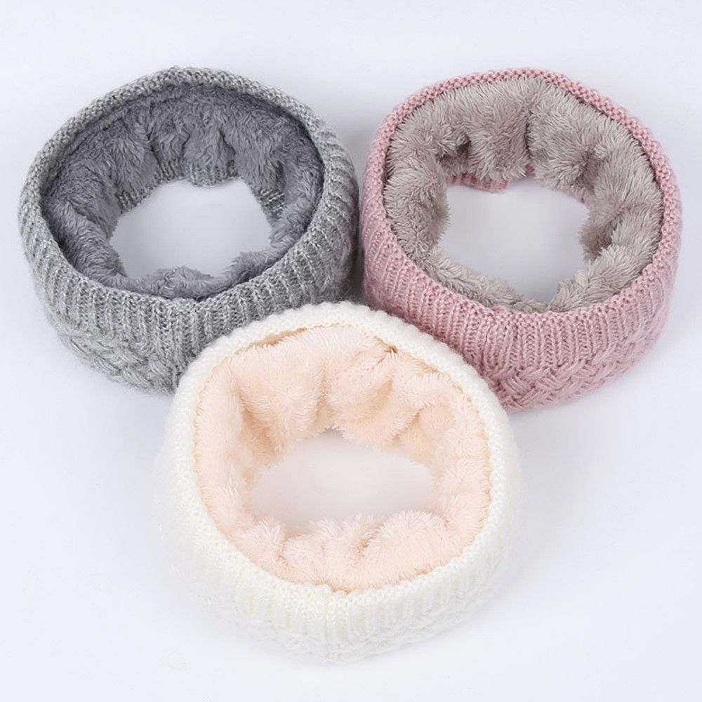 Femmes hommes tricoté cou foulards hiver chaud épais polaire à l'intérieur de la laine col anneau écharpe élastique tricot écharpe Snood foulard