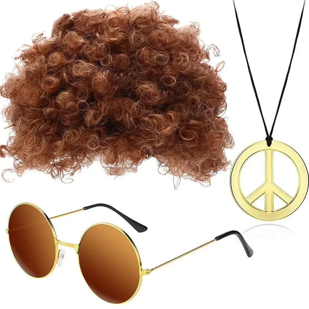 Costume d'halloween Hippie des années 60 et 70, pantalon à paillettes, chemise, hauts, bas de cloche, pantalon évasé pour hommes, tenue brillante de danse Disco pour chanteur