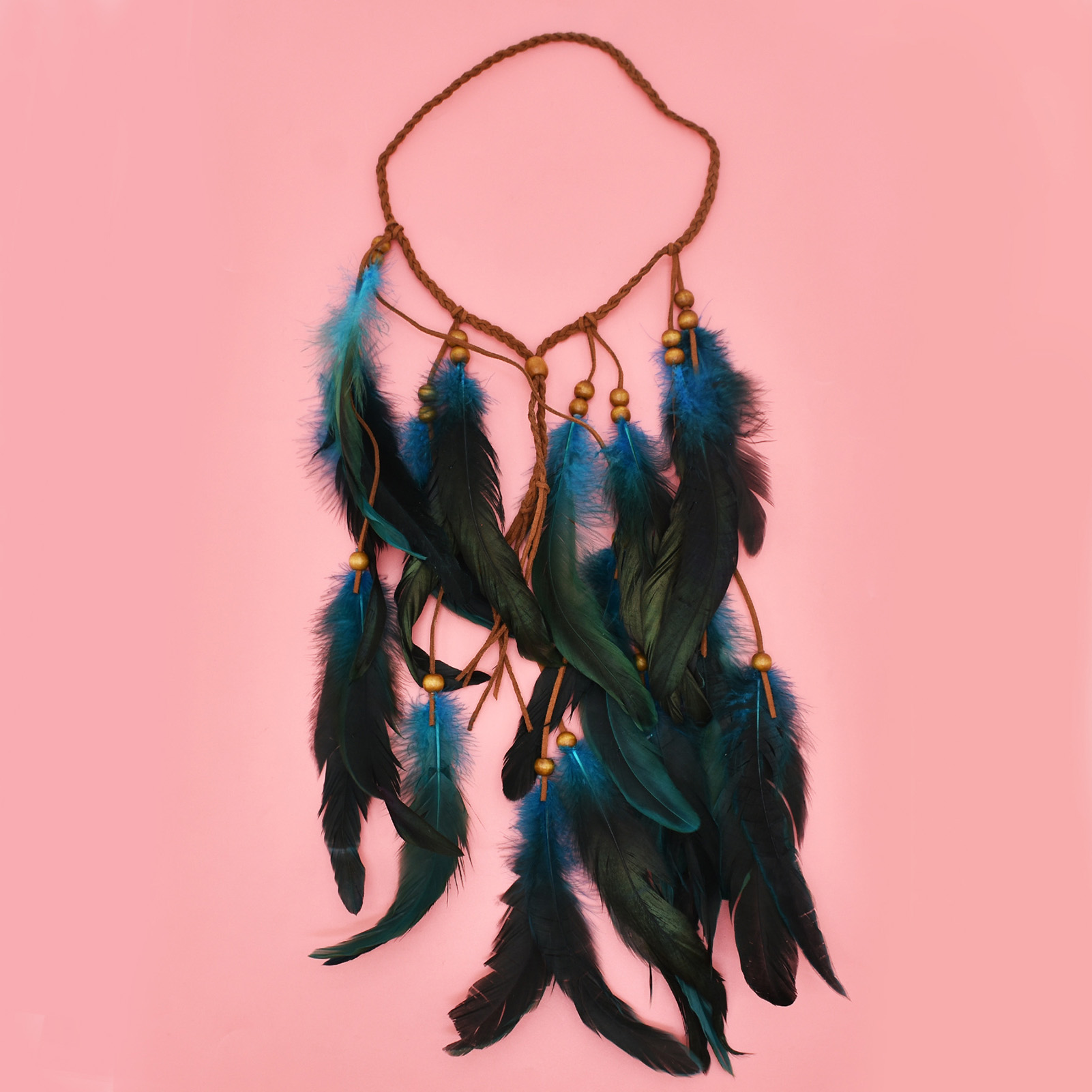 Serre-tête bohème à plumes avec longues franges, style ethnique vintage, accessoire de cheveux, bandeau en forme de vigne pour femme, idéal pour les fêtes et la mode