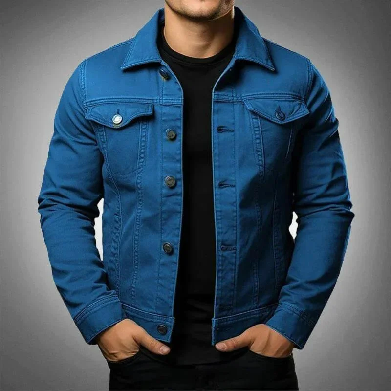 Veste décontractée à la mode pour hommes, haut en Denim délavé, ample, grande taille, automne