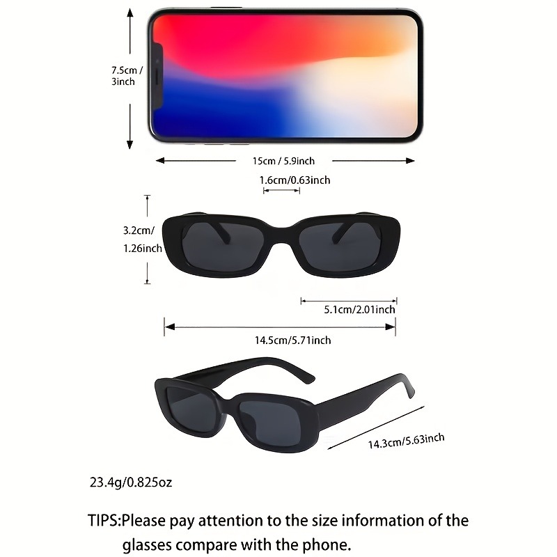 Ensemble de 2 lunettes de soleil noires, monture en PC à bordure complète durable, protection UV, idéal pour un usage quotidien et pour offrir en cadeau