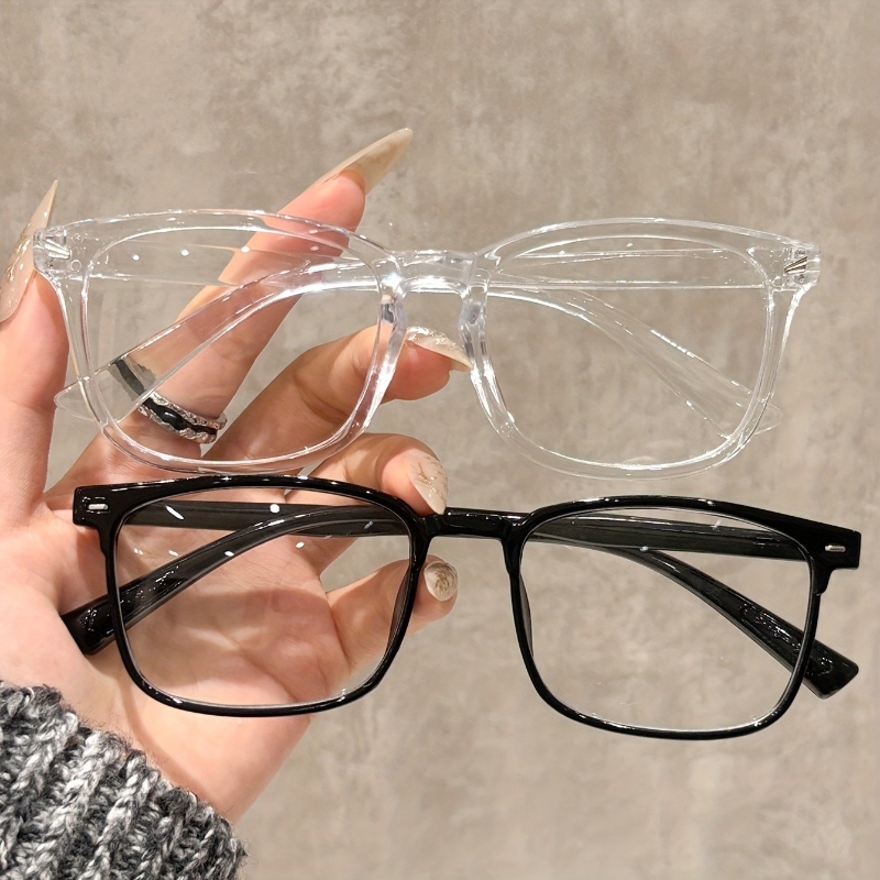 Lunettes classiques à monture carrée pour femmes et hommes, lunettes d'école pour la vie quotidienne, accessoires vestimentaires