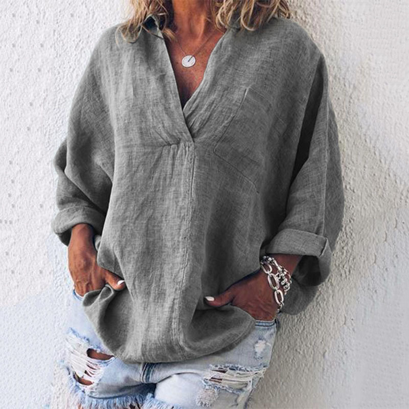 Chemises amples décontractées unies pour femmes, collection automne 2026 – Blouses et chemisiers oversize vintage élégants pour jeunes femmes