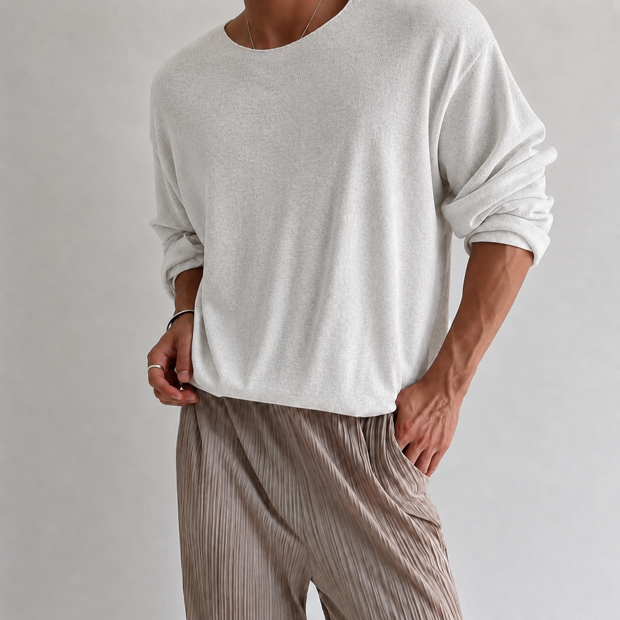 T-Shirt à manches longues pour hommes, basique et décontracté, couleur Pure quotidienne, assorti avec tout, Simple et fin, vêtements pour hommes, printemps et automne