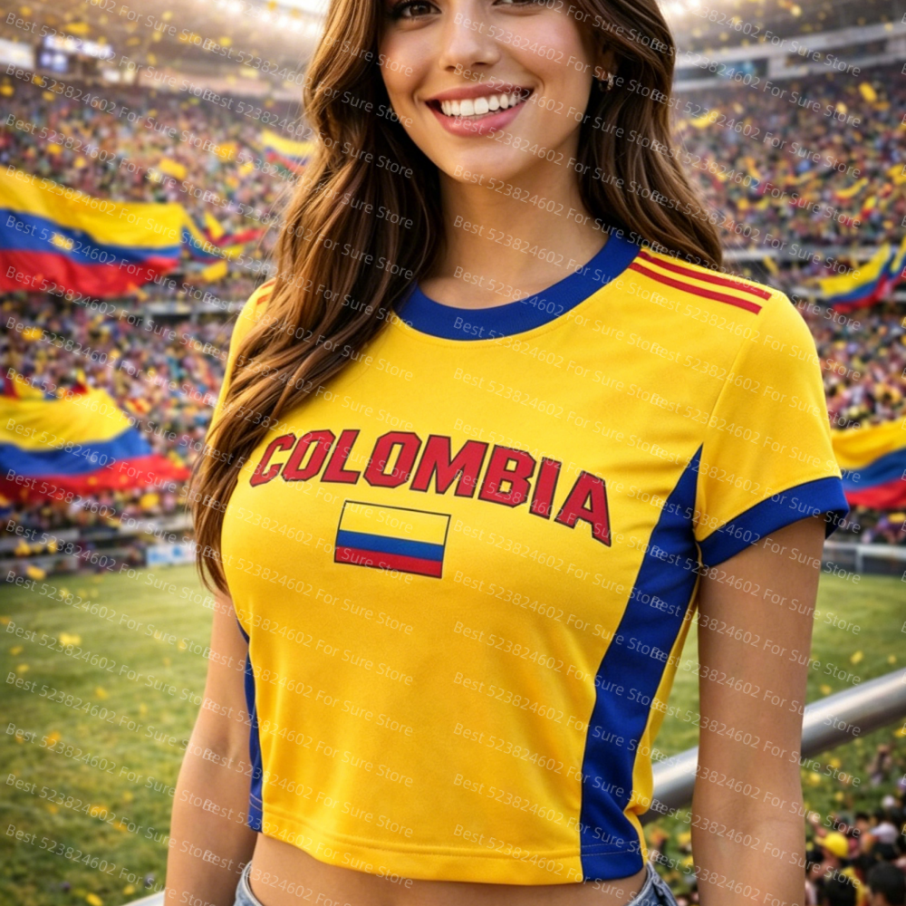 T-shirt pour femme, crop top de football, décontracté, été, manches courtes, maillot de football, maillot de cheerleading pour les fans de sport