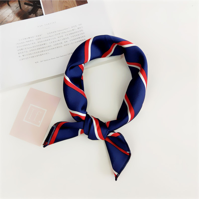 Foulard de cheveux cravate imprimé Animal rouge amour Satin 50 cm petit/carré/soie/cou/anneau/écharpe hiver foulard pour femmes foulard 2018