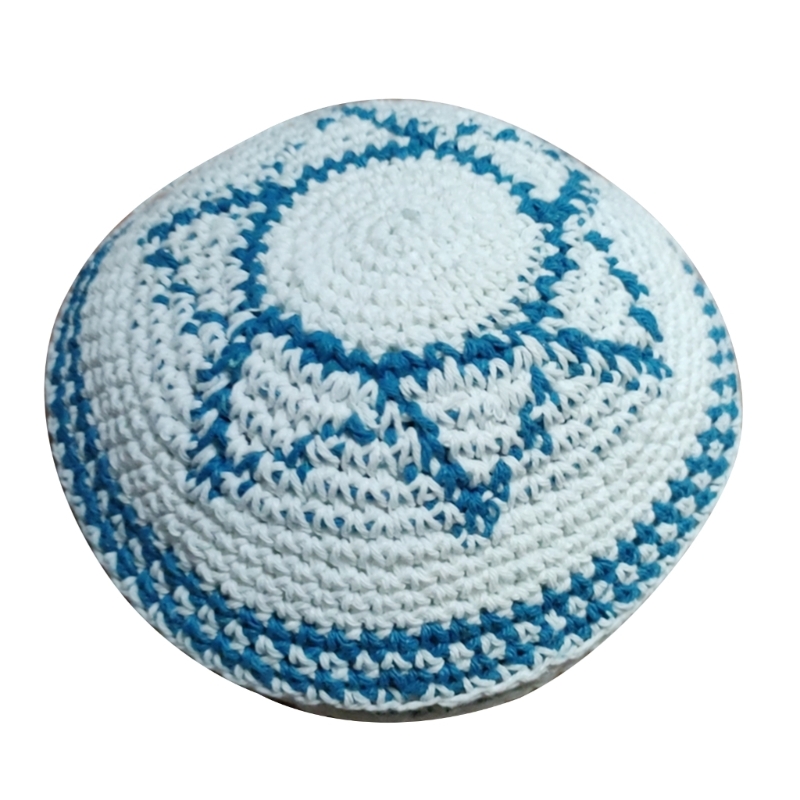Chapeau kippa unisexe moderne, casquette en coton blanc pour tenues juives à vente en gros