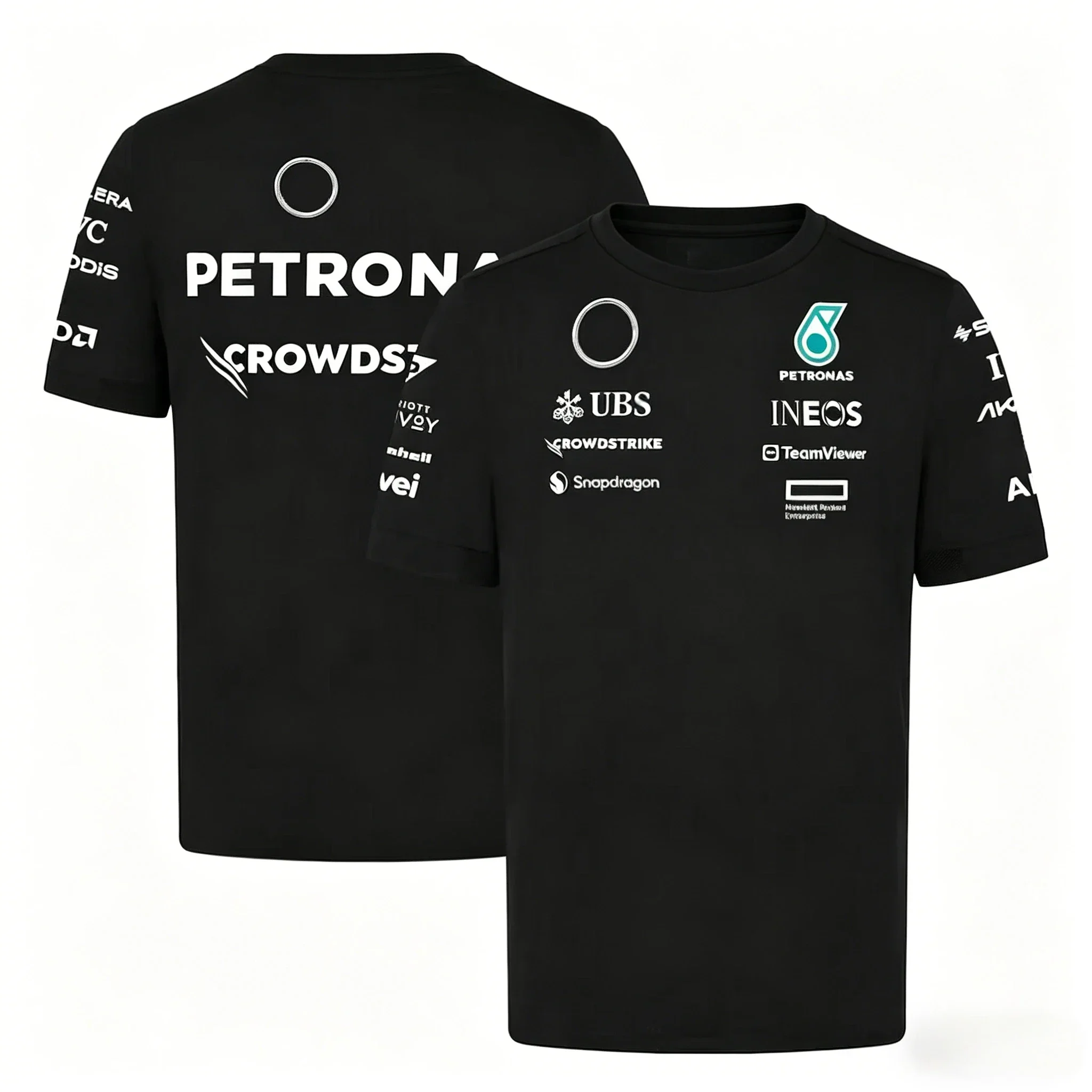 T-shirt style course 2026, col rond, manches courtes, décontracté, respirant, polyester, pour usage quotidien, pour les fans de sport automobile masculin