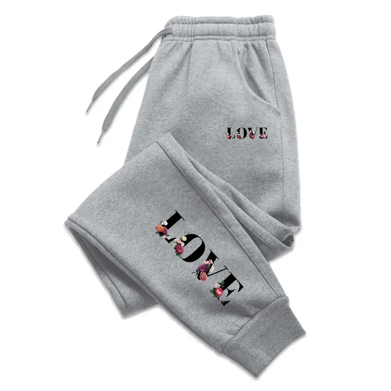 Pantalon de survêtement pour femme, nouveau, imprimé LOVE, style streetwear de luxe, décontracté, polyvalent, pour le sport et le quotidien