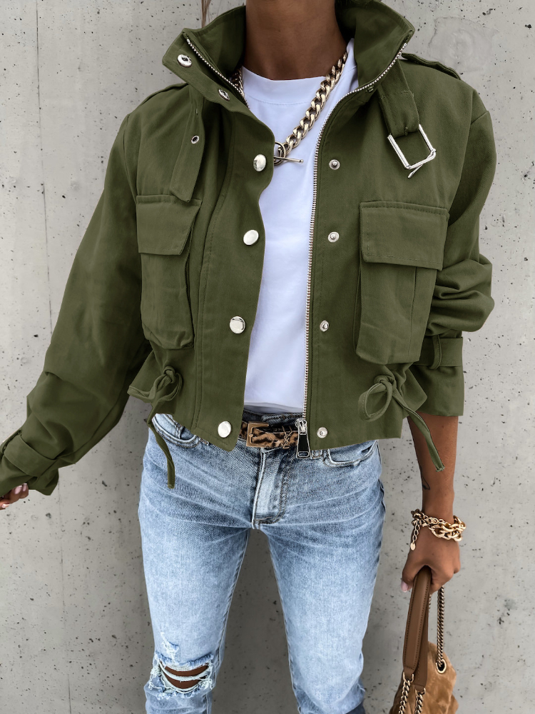 Veste d'hiver pour femme 2026, style streetwear, haut à manches longues, blouson bomber, produits tendance, manteaux, manteau court style utilitaire pour femme