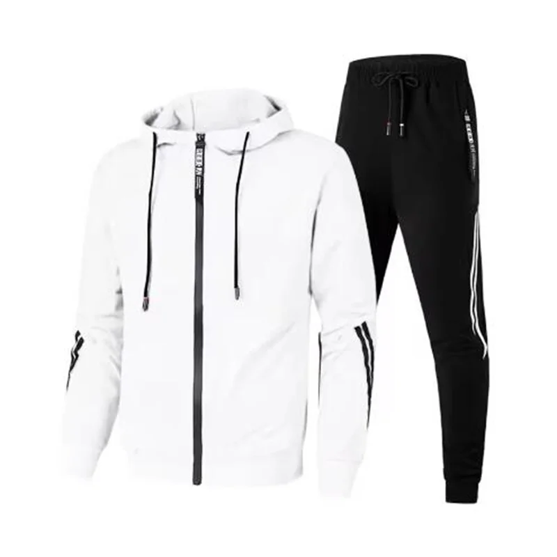 Ensemble Homme : Sweat à Capuche et Survêtement à Manches Longues – Tenue de Sport Décontractée et Tendance pour l'Extérieur 2025