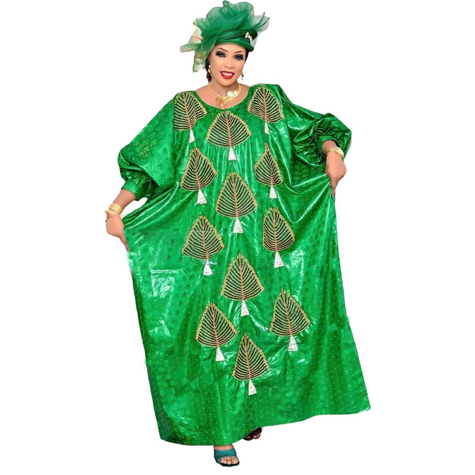 Robe caftan africaine grande taille, robe complète brodée, chemise de nuit, tenue décontractée de fête