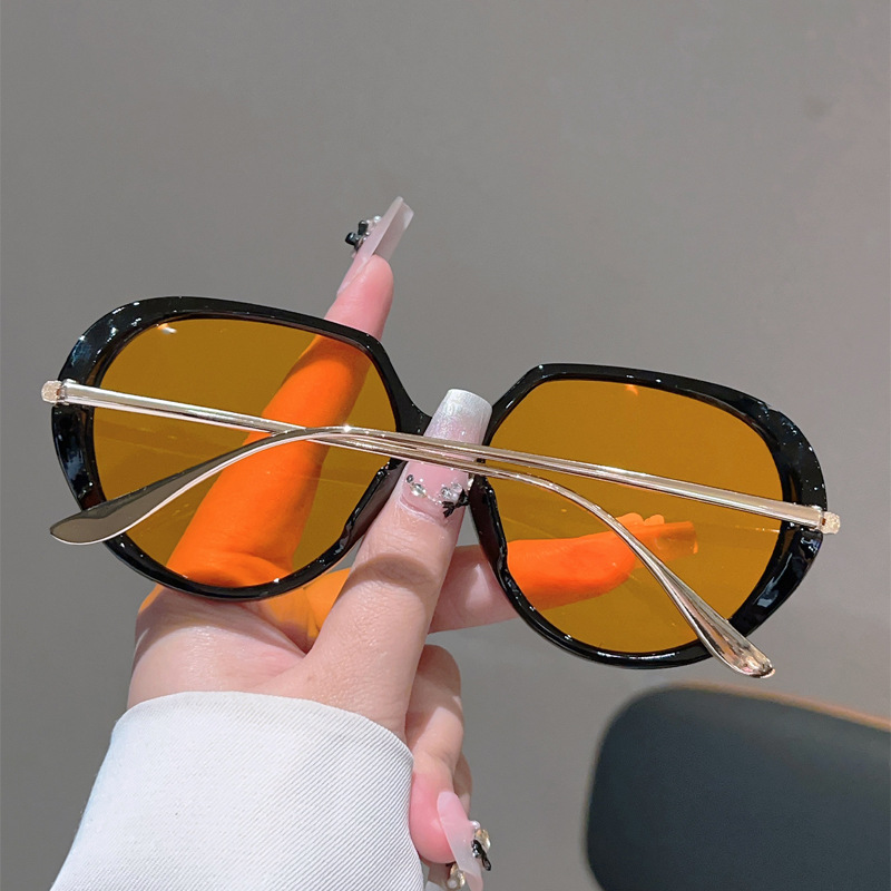 Lunettes de soleil rondes surdimensionnées tendance pour femmes et hommes, marque de luxe, style vintage, lunettes de soleil pour la conduite en extérieur, protection UV400