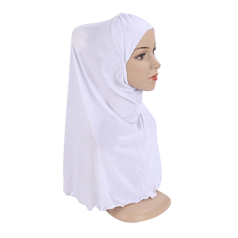 Foulard Hijabs du Ramadan pour Enfant Fille de 7 à 12 Ans, Châles Musulmans Islamiques, Écharpe de Sauna Douce Commandée, Fille Malaisienne