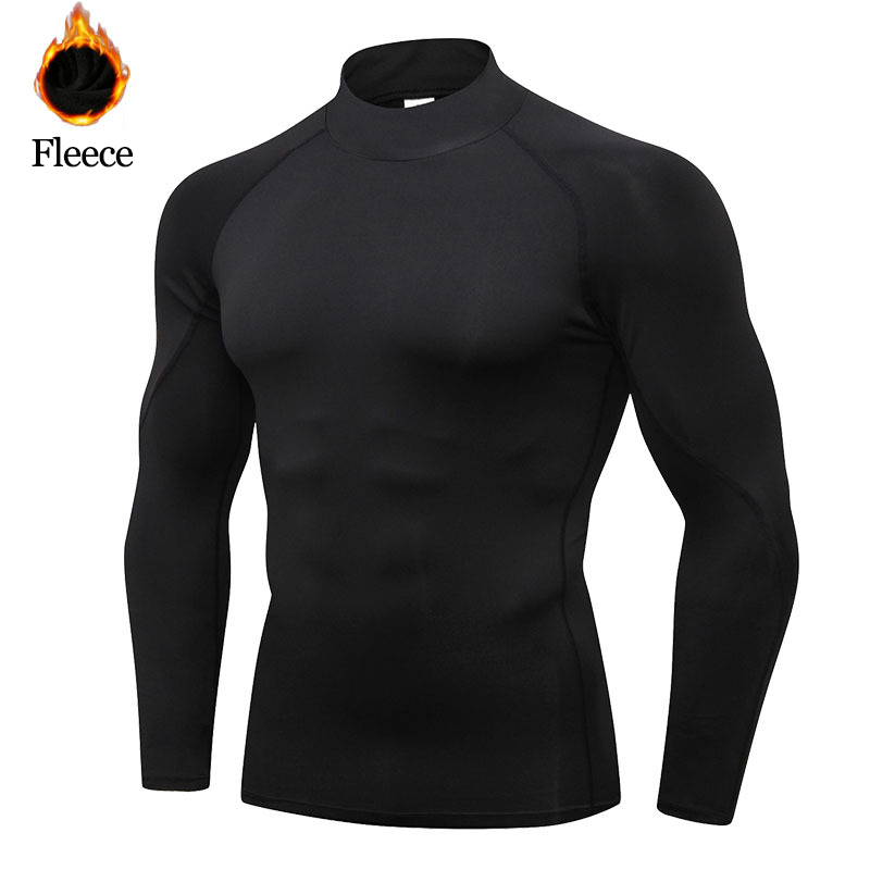 T-shirt à manches longues pour Homme, sous-vêtement thermique à col roulé, en molleton doux et fin de haute qualité, garde au chaud, hiver