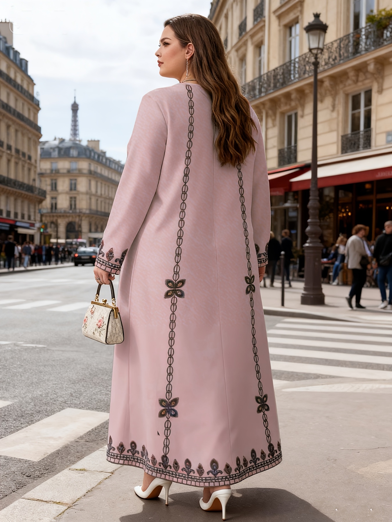 Robe élégante du Moyen-Orient, nouveau style printemps-automne, vêtements pour femmes grande taille, imprimé ethnique, élégante, ample et confortable, robe à manches longues style vacances
