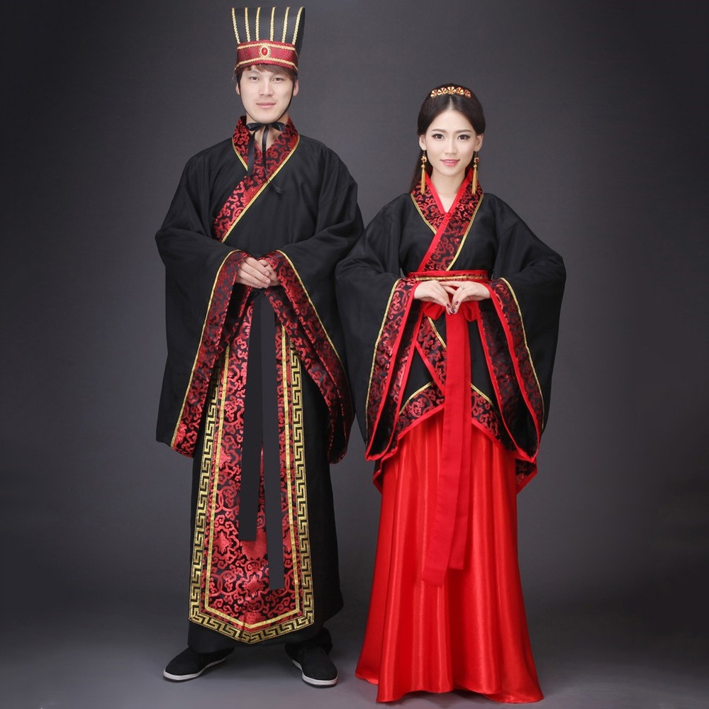 Costume hanfu classique pour femmes et hommes, costume traditionnel chinois ancien, costumes de danse pour femmes, danse folklorique chinoise