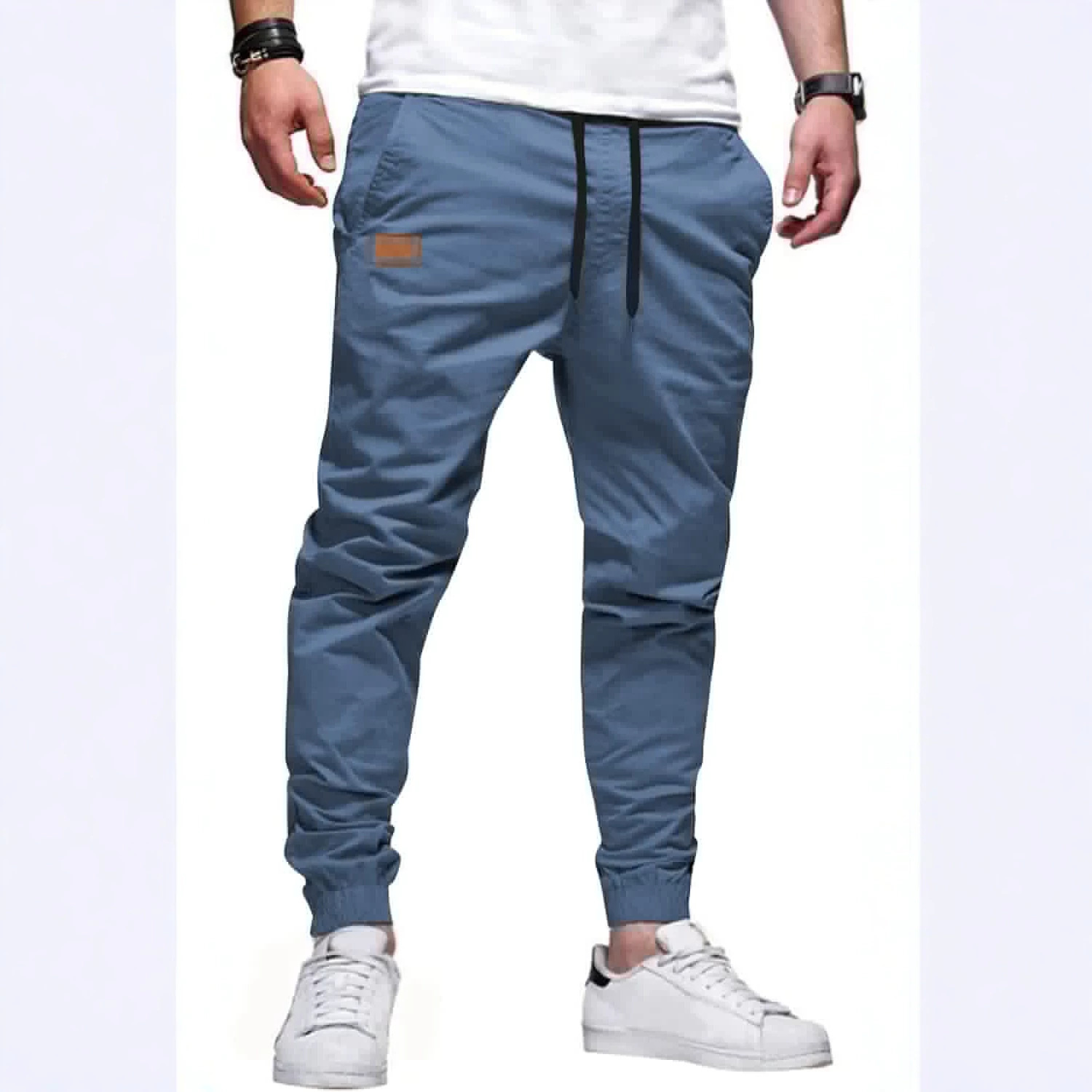 Pantalon Cargo Homme en Coton Printemps-Automne 2026 – Décontracté, Ample, Grandes Poches, Tendance Kaki, Style Harajuku Streetwear