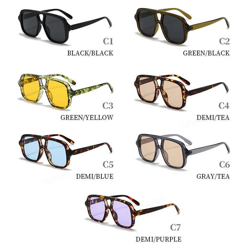 Lunettes de soleil carrées tendance pour hommes, style punk vintage, verres bleus, protection UV400, pour femmes et hommes