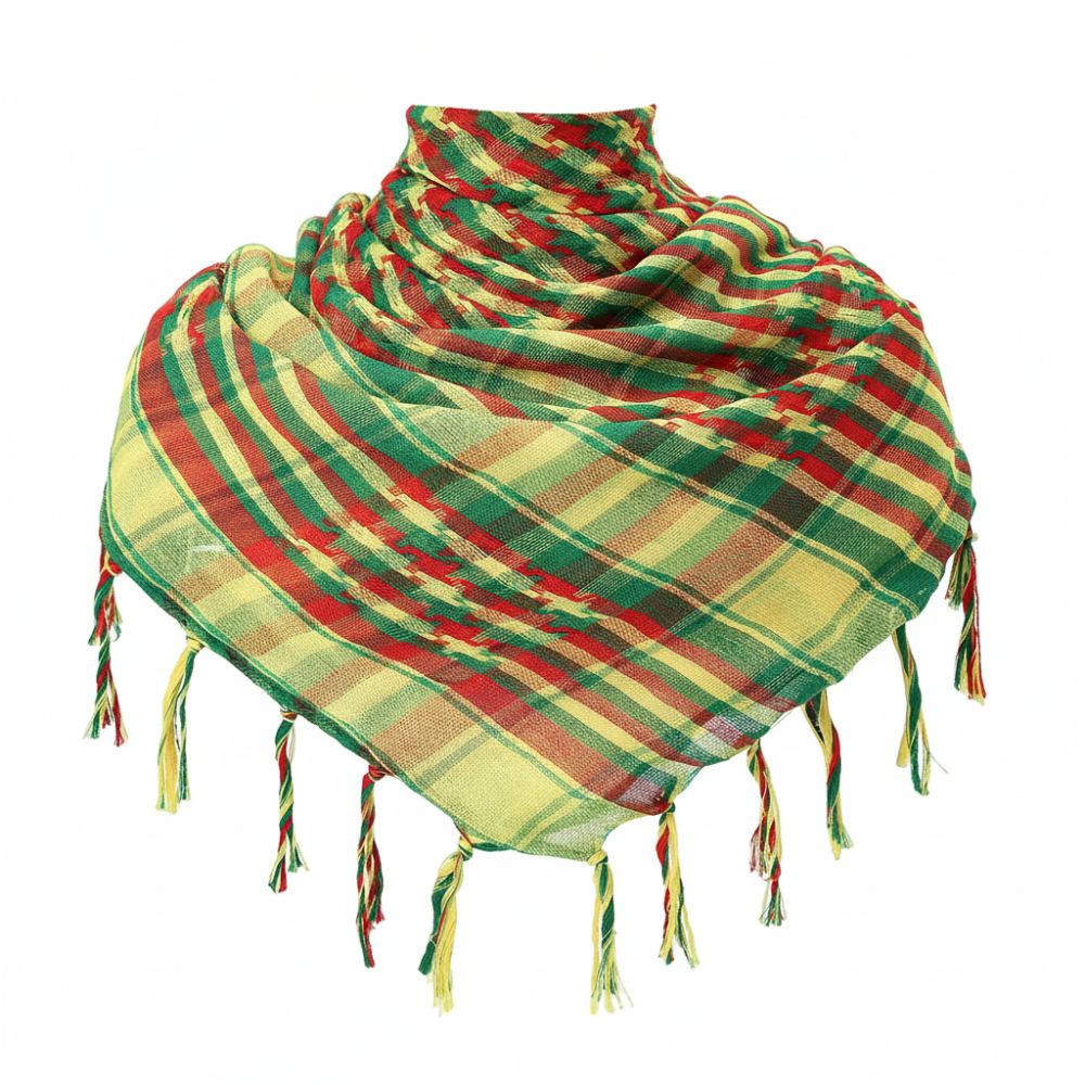 Écharpe musulmane coupe-vent du moyen-orient, chauffe-cou, écharpe carrée arabe résistante au sable, épaisse, rouge, jaune, vert, pour Sports de plein air