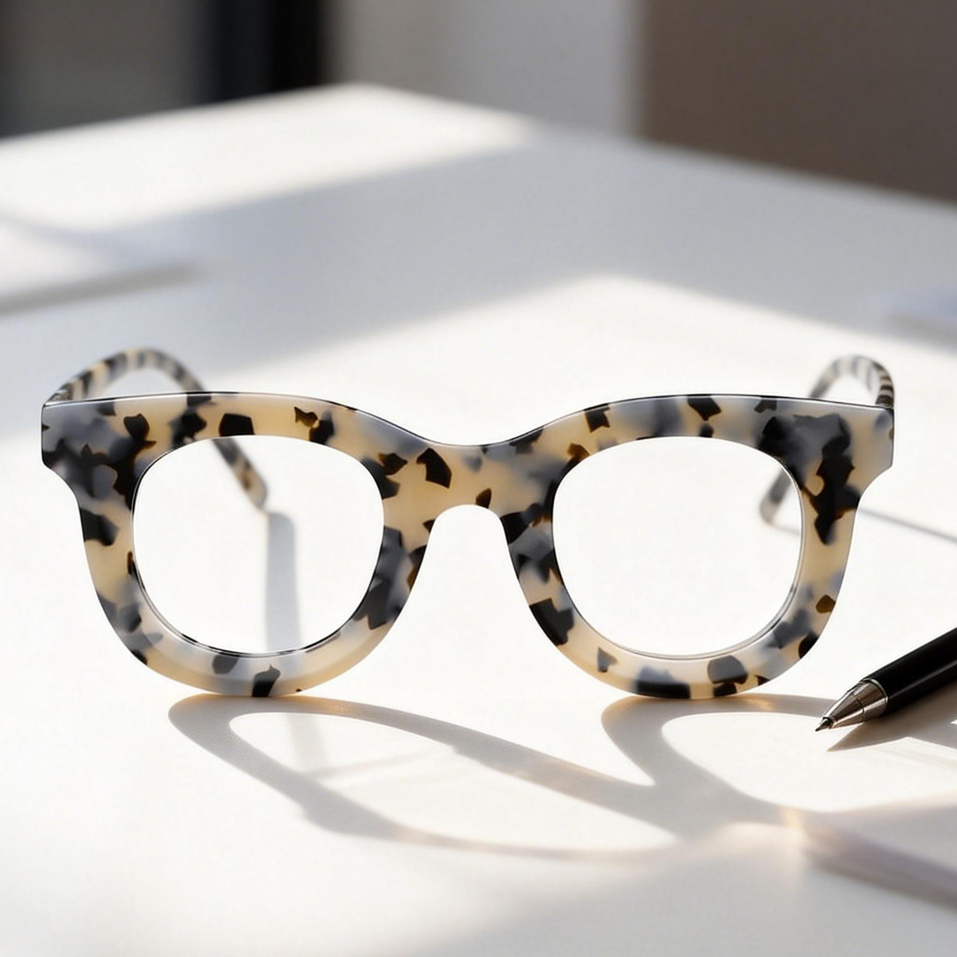 Lunettes de luxe épaisses à monture en acétate, de haute qualité, style vintage, rondes, pour hommes et femmes, lunettes carrées de créateur, épaisses, effet de luxe, pour hommes
