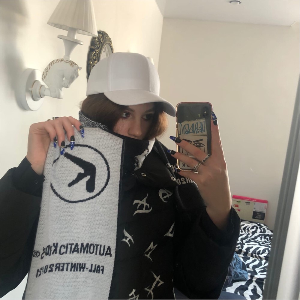 Punk Aphex Twin écharpe tricot Hip Hop hommes Streetwear Harajuku Goth châle foulards Y2k Vintage chaud unisexe accessoires coréen BF