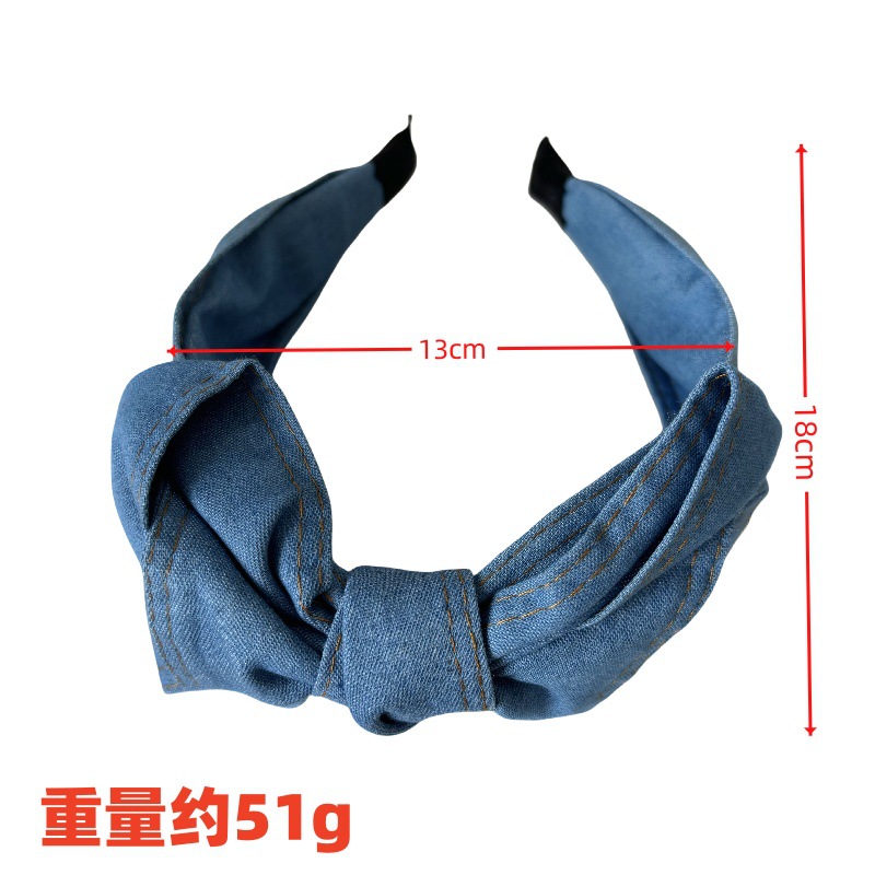 Serre-tête en tissu noué simple et élégant, large et antidérapant, avec nœud, accessoires de cheveux pour femmes, style luxe léger