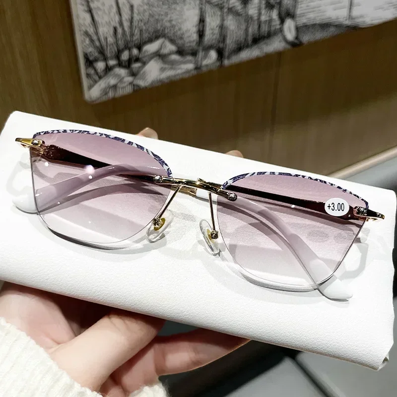 Lunettes de lecture au Design de luxe pour femmes et hommes, nouvelle tendance HD presbytie dames, motif imprimé en 3D, lunettes de vue lointaine à la mode