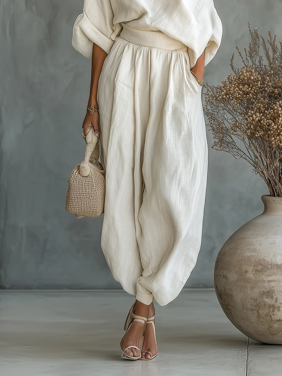 Nouvelle collection Printemps-Automne 2026 : Mode européenne et américaine, pantalon large élégant, haut décontracté et ample, L