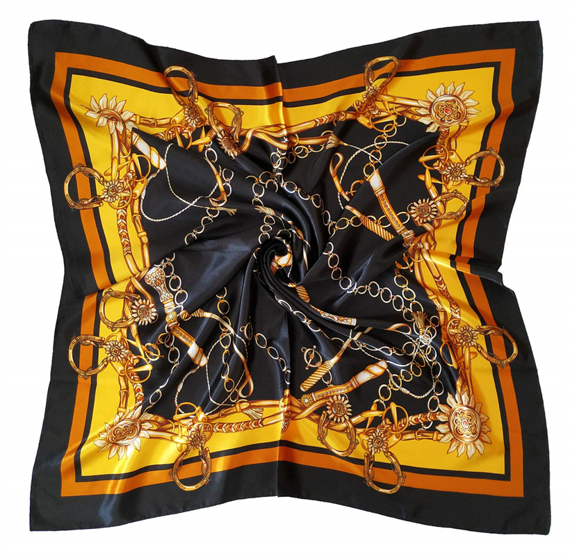 Foulard de cheveux en soie pour femmes, Foulard d'été en Satin, Bandana Cheveux doux, Hijab pour dames