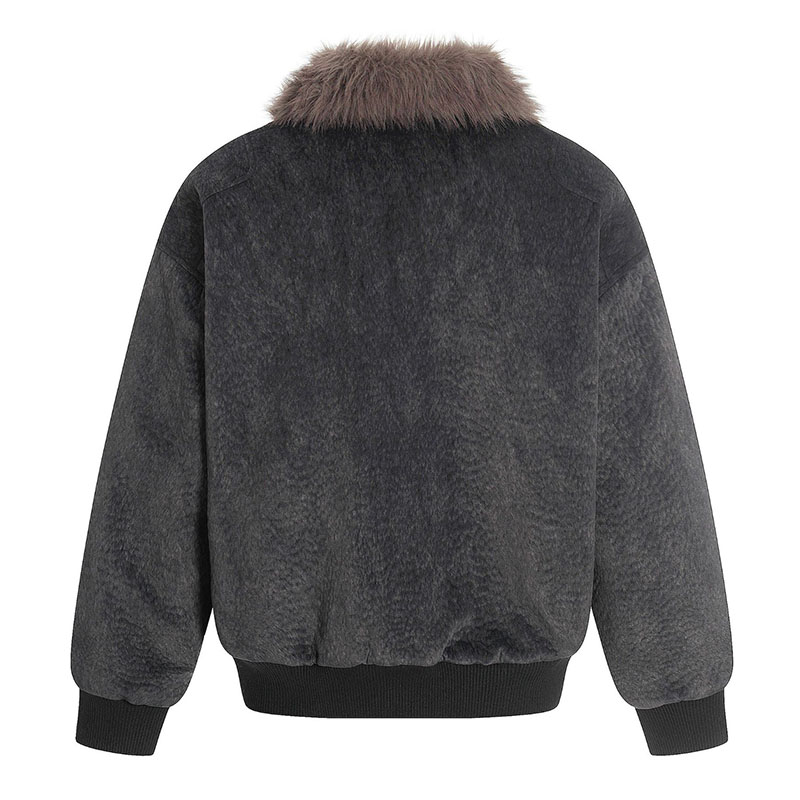 Hiver Vintage Hip Hop vestes chaudes manteaux col de fourrure thermique Parka décontracté manteaux pour homme coupe-vent