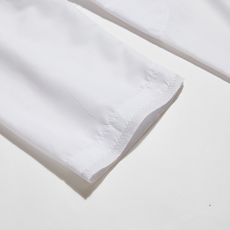 KIDWHXR Jubba Thobe pour homme, couleur unie simple, col rond, robe musulmane ample et confortable à manches longues pour homme