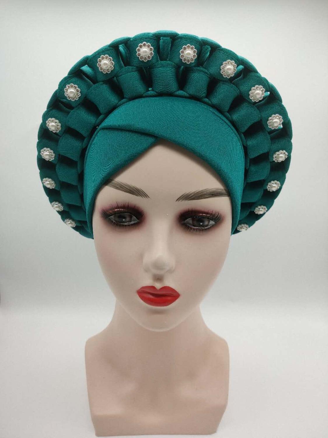 Casquettes turban africaines pour femmes, coiffure, bonnet nigwin, Gele de mariage, prêt à porter, enveloppes de tête autogelsFashion